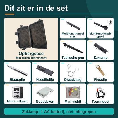 Survival Kit - Noodpakket - Overlevingspakket - Noodkit - Set