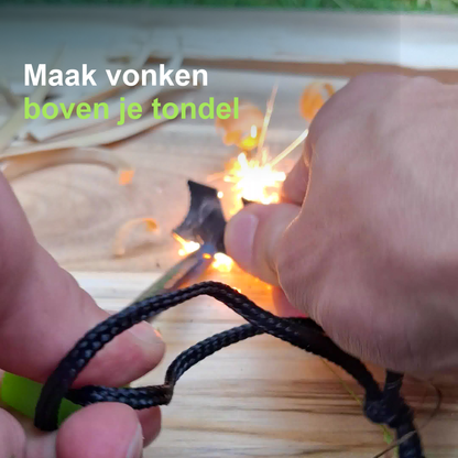 Magnesium Vuurstarter En Strijker Met Noodfluitje - Vuursteen - Nood