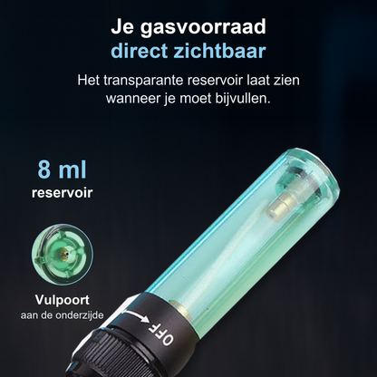 Soldeerbout Butaangas - Houtbrander - Max. 450°C - Inclusief Diverse Tips