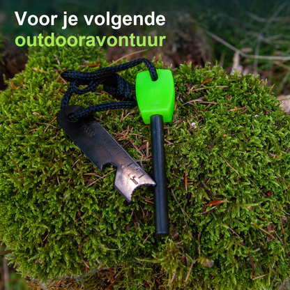 Magnesium Vuurstarter En Strijker Met Noodfluitje - Vuursteen - Nood