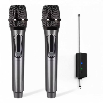 2 Stuks - Draadloze Microfoonset - VHF - USB-C Oplaadbaar - Plug & Play - Karaoke - Studio - 3.5-6.3mm Jack - ASMR - Geschikt Voor Partybox