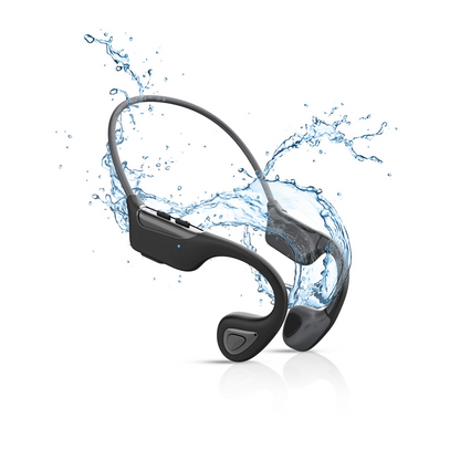 Wave - Bone Conduction Headphone - IPX7 Waterbestendig - Bluetooth V5.3 - Koptelefoon - Draadloze Sport Oordopjes - Hardloop Oortjes - Headset - Zwart