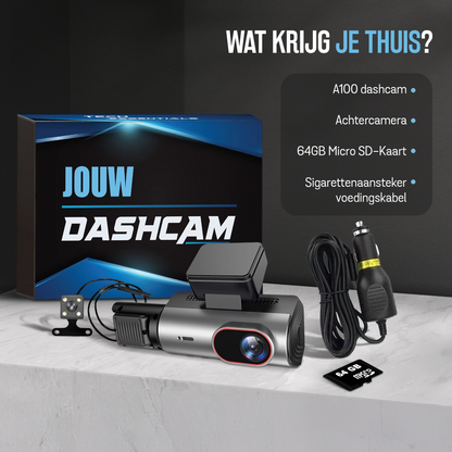A100 Dashcam - 1080P - Wifi - Auto Camera- Parkeermodus - Nachtzicht
