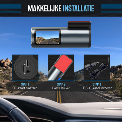 M1 Pro Dashcam - 1296P - Wifi - Auto Camera - Parkeermodus - Nachtzicht