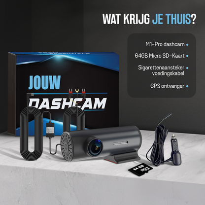 M1 Pro Dashcam - 1296P - Wifi - Auto Camera - Parkeermodus - Nachtzicht