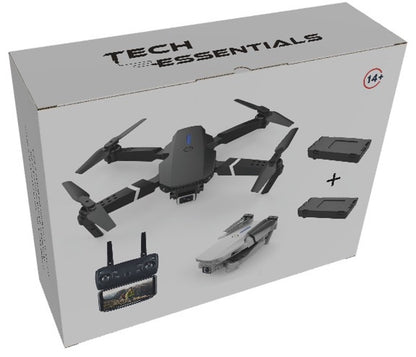 Dual Camera Drone -Incl 2 Accu's En Case - Grijs - Kinder - Voor Kinderen - Bestuurbare FPV Mini - Volwassenen - Buiten - Speelgoed - RC - E88