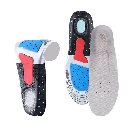 1-Paar - 40-46 - Gel Inlegzolen - Hielspoor Zooltjes - Grijs - Steunzolen - Hakverhoger - Achillespees - Heren Werkschoenen - Dames - Vrouw - Verhogende - Badstof - Antislip - Sport