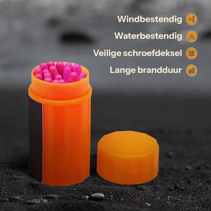 Waterbestendige Stormlucifers - Noodpakket - Kamperen - Waterproof