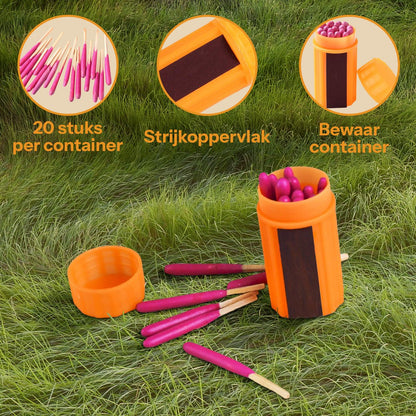 Waterbestendige Stormlucifers - Noodpakket - Kamperen - Waterproof