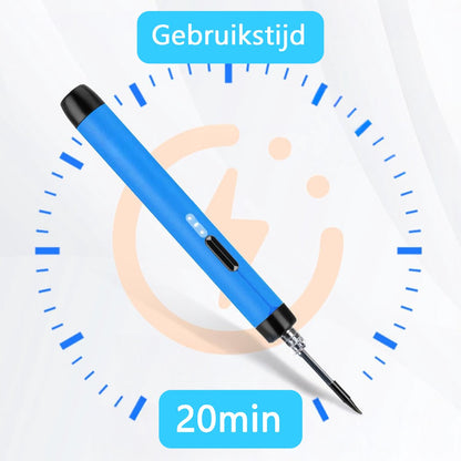 Draadloze Soldeerbout - Houtbrander Set 8W 450°C - USB-C - Met Case Soldeertin En Soldeerpasta - Elektrisch - Soldeerkit - Soldeerdraad - Soldeerpen - Gereedschap - Oplaadbaar - Pistool - Oranje