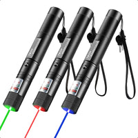 Vergrendelbare Laserpen - Groen - Rood - Paars - 3-Pack - Klasse II - Oplaadbaar - Gadget