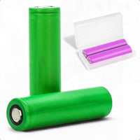2-Pack 18650 Oplaadbare Batterijen - 2600mAh 3.6V - 7.8A - Li-ion - Flat Top - Houder - Accu - Lithium