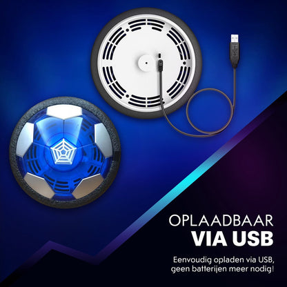 Hover Bal - Led Verlichting - 18 cm - Oplaadbaar - Indoor Zweef Voetbal - Zachte - Kinderen - Air Powered Soccer - Binnen