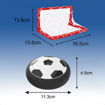 Mini Airhockey Spel Voetbal Editie - Hover Bal - Spelletjes Voor Kinderen - Vakantie Speelgoed - Reisspellen - Cadeau voor Jongens en Meisjes - Tafelvoetbal - Alle leeftijden - Binnen - Puck - Game Tafel - Rood en Blauw