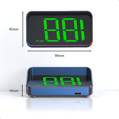 GPS Snelheidsmeter Auto HUD - USB-C - Groen - Head Up Displays - Plug&Play