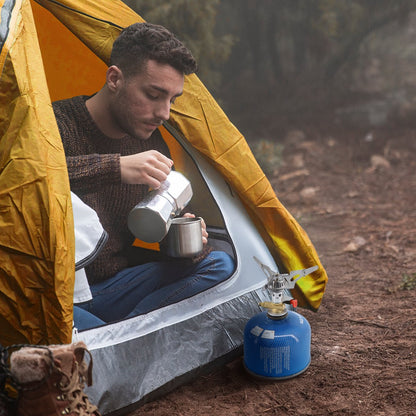 Mini Gasbrander - 1940W - Ingebouwde Ontsteking - Ultra Light(100g) - Butaan/Propaan Schroefpatronen - Camping Gas Kooktoestel 1 Pits - Gasstel - Draagbare Gasfornuis - Kamperen - Outdoor