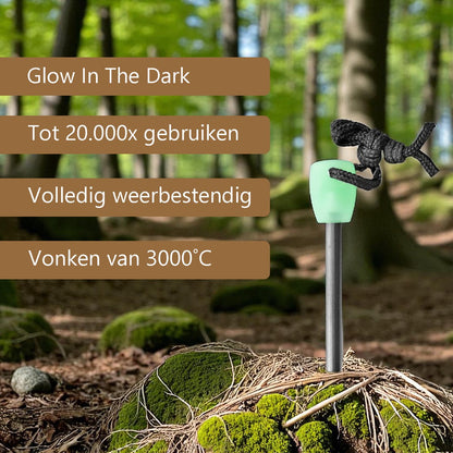 Magnesium Vuurstarter En Strijker Met Noodfluitje - Vuursteen - Nood