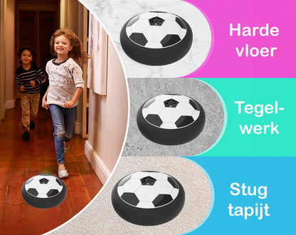 Mini Airhockey Spel Voetbal Editie - Hover Bal - Spelletjes Voor Kinderen - Vakantie Speelgoed - Reisspellen - Cadeau voor Jongens en Meisjes - Tafelvoetbal - Alle leeftijden - Binnen - Puck - Game Tafel - Rood en Blauw