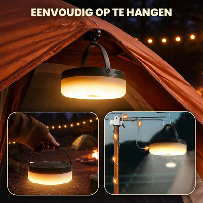 Solar Camping Lichtsnoer Met Afstandsbediening - Warm-Wit - USB-Oplaadbaar