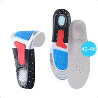 1 Pair Insoles - Gel Insoles - Heel Spur Insoles - Size 40-46 - Gray