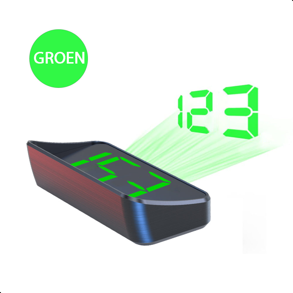 GPS Snelheidsmeter Auto HUD - USB-C - Groen - Head Up Displays - Plug&Play