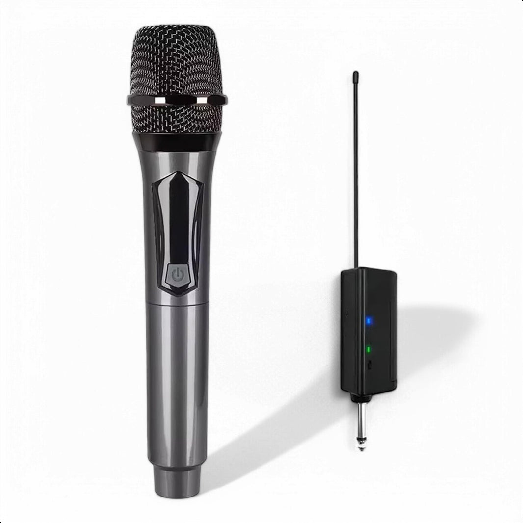 Draadloze Microfoonset - VHF - USB-C Oplaadbaar - Plug & Play - Karaoke - Studio - 3.5-6.3mm Jack - ASMR - Geschikt Voor Partybox