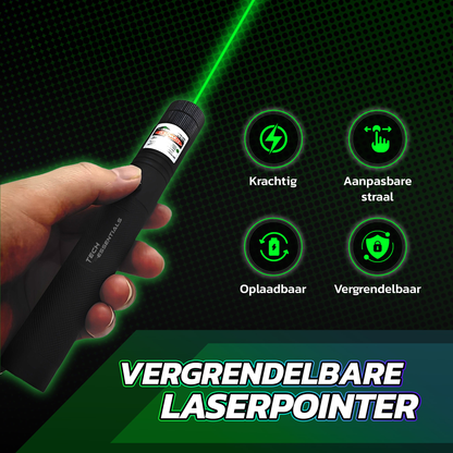 Vergrendelbare Laserpen - 3-Pack - Groen/Rood/Paars - Klasse II