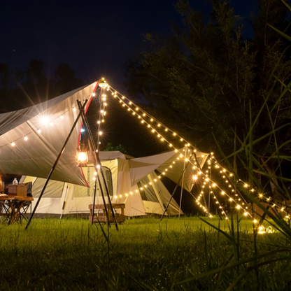 Camping Lichtsnoer Oprolbaar - Warm-Wit - 10M - USB-Oplaadbaar