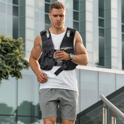 Hardloopvest Met Verlichting - 2 Drinkflessen - Hydratatievest