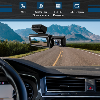 A100 Dashcam - 1080P - Wifi - Auto Camera- Parkeermodus - Nachtzicht