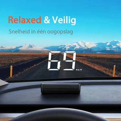 Automatische - GPS Snelheidsmeter Auto HUD - USB-C - Wit - Head Up Displays - Plug&Play