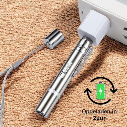 Laserpen 7-In-1 - Dieren - Rood - Oplaadbaar - Patronen - UV Licht