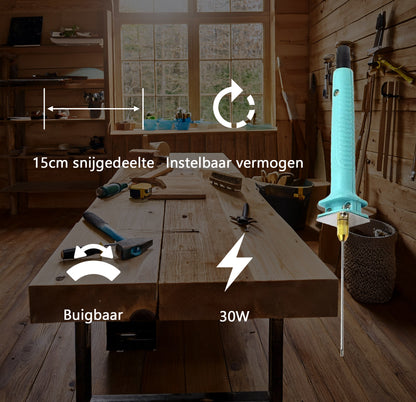 Buigbare Piepschuimsnijder Met Houder - 30W - Instelbaar - Modelbouw Gereedschap - Soldeerbouten - Styroporsnijder - Gyro cut - Gloeidraad - Tempex - Hobby - Polystyreensnijder - Foam Cutter