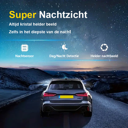 Dual Dashcam S1 Voor Auto - Met Achteruitrijcamera Universeel - Full HD - Met 64GB Micro SD-Kaart - Met Nachtzicht - Voor En Achter