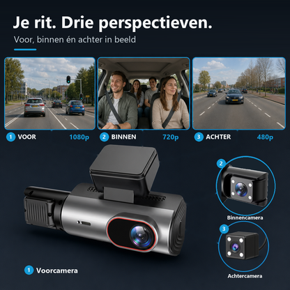 A100 Dashcam - 1080P - Wifi - Auto Camera- Parkeermodus - Nachtzicht