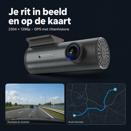 M1 Pro Dashcam - 1296P - Wifi - Auto Camera - Parkeermodus - Nachtzicht