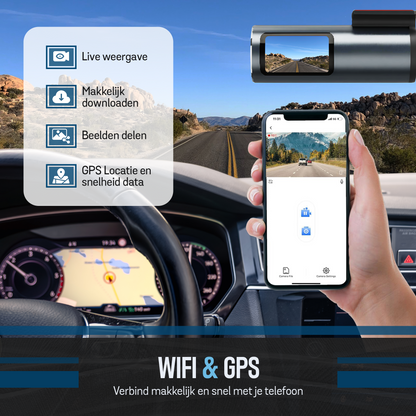 M1 Pro Dashcam - 1296P - Wifi - Auto Camera - Parkeermodus - Nachtzicht