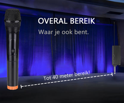 Draadloze Microfoonset - 2.4Ghz - USB-C Ontvanger - Plug & Play - Karaoke - Studio - ASMR - Geschikt Voor Partybox