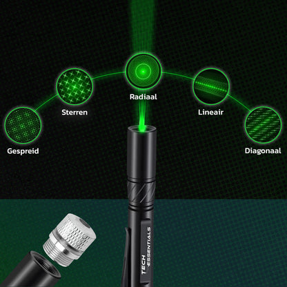 Laserpen Mini - Groen - Klasse II - USB-C Oplaadbaar - Gadget