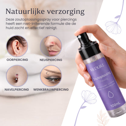 Zoutoplossing Piercing - Spray - Aftercare - 100mL