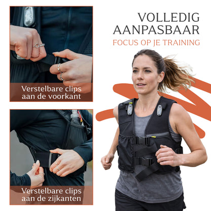 Hardloopvest Met Verlichting - 2 Drinkflessen - Hydratatievest