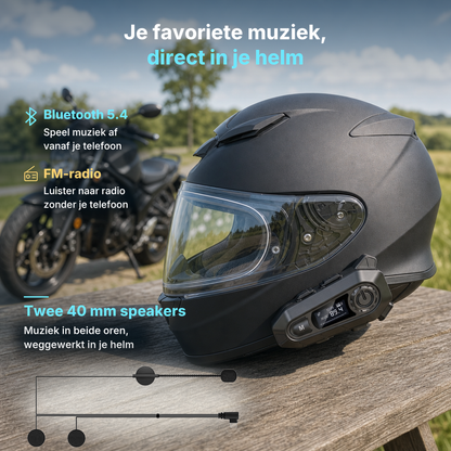 Motorhelm Headset R500 - Met Bluetooth 5.4 - Intercom - Radio