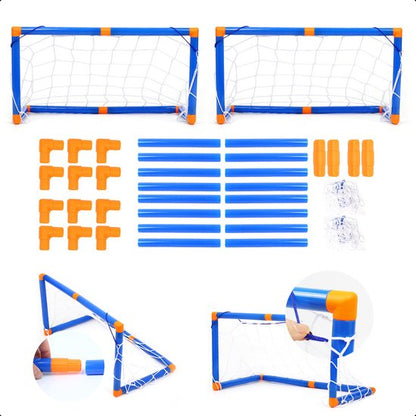 Hover Bal Set - Voetbaldoeltjes Set Van 2 - Voetbal Ø11cm&Pomp - Led Verlichting - 18 cm - Oplaadbaar - Indoor Zweef Voetbal - Zachte - Kinderen - Air Powered Soccer - Binnen