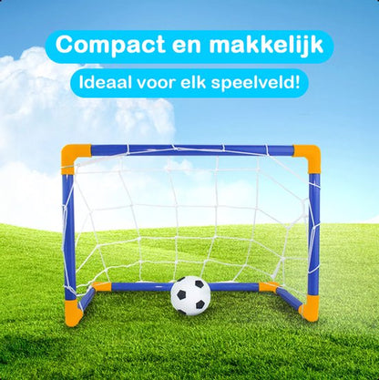Hover Bal Set - Voetbaldoeltjes Set Van 2 - Voetbal Ø11cm&Pomp - Led Verlichting - 18 cm - Oplaadbaar - Indoor Zweef Voetbal - Zachte - Kinderen - Air Powered Soccer - Binnen