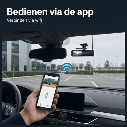 B100 Dashcam - 720P - Wifi - Auto Camera - Nachtzicht - Incl 64GB SD