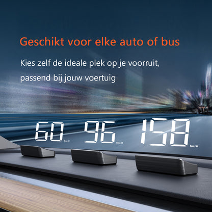 Automatische - GPS Snelheidsmeter Auto HUD - USB-C - Wit - Head Up Displays - Plug&Play