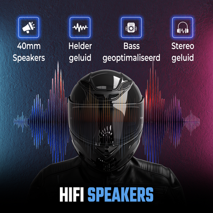 Motorhelm Headset R500 - Met Bluetooth 5.4 - Intercom - Radio