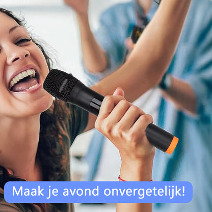 Draadloze Microfoonset - 2.4Ghz - USB-C Ontvanger - Plug & Play - Karaoke - Studio - ASMR - Geschikt Voor Partybox