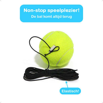 Tennispaal - Tennistrainer - Set Met Elastiek En Tennisbal - Voor In de Tuin Kinderen - Classic - Pro - Vakantie - Volwassenen - Blauw