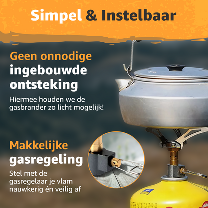 Ultra Light Gasbrander - 47g - 3000W - Camping kooktoestel - Kamperen